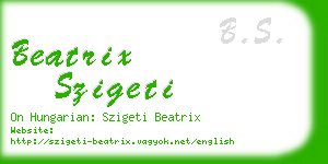 beatrix szigeti business card